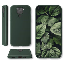 Lade das Bild in den Galerie-Viewer, Moozy Minimalist Series Silicone Case for Xiaomi Redmi Note 9, Midnight Green - Matte Finish Slim Soft TPU Cover
