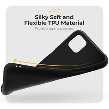 Cargar imagen en el visor de la galería, Moozy Minimalist Series Silicone Case for iPhone 11, Black - Matte Finish Slim Soft TPU Cover
