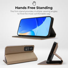 Lade das Bild in den Galerie-Viewer, Moozy Case Flip Cover for Xiaomi Redmi Note 11 / 11S, Gold - Smart Magnetic Flip Case Flip Folio Wallet Case with Card Holder and Stand, Credit Card Slots, Kickstand Function

