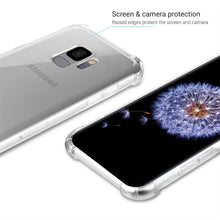 Załaduj obraz do przeglądarki galerii, Moozy Shock Proof Silicone Case for Samsung S9 - Transparent Crystal Clear Phone Case Soft TPU Cover
