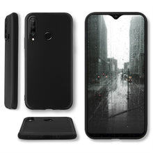 Cargar imagen en el visor de la galería, Moozy Minimalist Series Silicone Case for Huawei P30 Lite, Black - Matte Finish Slim Soft TPU Cover
