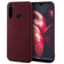 Afbeelding in Gallery-weergave laden, Moozy Minimalist Series Silicone Case for Xiaomi Redmi Note 8, Wine Red - Matte Finish Slim Soft TPU Cover
