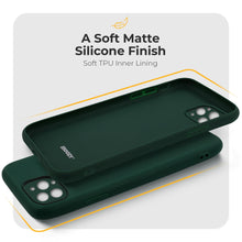 Załaduj obraz do przeglądarki galerii, Moozy Minimalist Series Silicone Case for iPhone 13 Pro, Midnight Green - Matte Finish Lightweight Mobile Phone Case Slim Soft Protective
