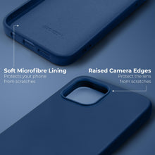 Charger l&#39;image dans la galerie, Moozy Lifestyle. Silicone Case for Samsung A22 5G, Midnight Blue - Liquid Silicone Lightweight Cover with Matte Finish and Soft Microfiber Lining, Premium Silicone Case
