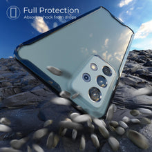 Cargar imagen en el visor de la galería, Moozy Xframe Shockproof Case for Samsung A33 5G - Black Rim Transparent Case, Double Colour Clear Hybrid Cover with Shock Absorbing TPU Rim
