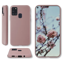 Załaduj obraz do przeglądarki galerii, Moozy Minimalist Series Silicone Case for Samsung A21s, Rose Beige - Matte Finish Slim Soft TPU Cover
