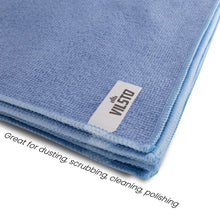 Ladda upp bild till gallerivisning, VILSTO Microfibre Cloth, Reusable Lint Free Cloth, Easy Clean Cloth, Window Cleaning, Microfibre Towel, Cleaning Supplies, 30x30 cm, 10 Pieces, Blue
