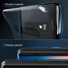 Cargar imagen en el visor de la galería, Moozy 360 Degree Case for Samsung S10 Plus - Full body Front and Back Slim Clear Transparent TPU Silicone Gel Cover
