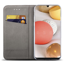 Charger l&#39;image dans la galerie, Moozy Case Flip Cover for Samsung A42 5G, Dark Blue - Smart Magnetic Flip Case with Card Holder and Stand

