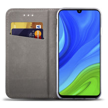 Lade das Bild in den Galerie-Viewer, Moozy Case Flip Cover for Huawei P Smart 2020, Dark Blue - Smart Magnetic Flip Case with Card Holder and Stand
