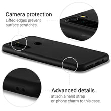 Carica l&#39;immagine nel visualizzatore di Gallery, Moozy Minimalist Series Silicone Case for Xiaomi Redmi Note 8, Black - Matte Finish Slim Soft TPU Cover
