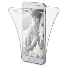 Cargar imagen en el visor de la galería, Moozy 360 Degree Case for Samsung J3 2017 - Full body Front and Back Slim Clear Transparent TPU Silicone Gel Cover
