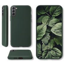 Carica l&#39;immagine nel visualizzatore di Gallery, Moozy Minimalist Series Silicone Case for Samsung S21, Samsung S21 5G, Midnight Green - Matte Finish Slim Soft TPU Cover
