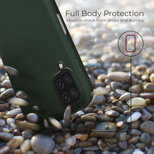 Lade das Bild in den Galerie-Viewer, Moozy Lifestyle. Designed for Samsung A12 Case, Dark Green - Liquid Silicone Lightweight Cover with Matte Finish
