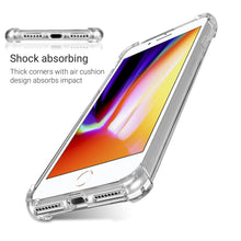 Ladda upp bild till gallerivisning, Moozy Shock Proof Silicone Case for iPhone SE 2020, iPhone 7, iPhone 8 - Transparent Crystal Clear Phone Case Soft TPU Cover
