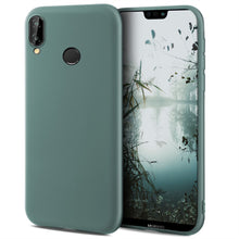Carica l&#39;immagine nel visualizzatore di Gallery, Moozy Minimalist Series Silicone Case for Huawei P20 Lite, Blue Grey - Matte Finish Slim Soft TPU Cover
