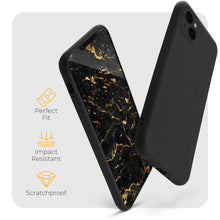 Cargar imagen en el visor de la galería, Moozy Minimalist Series Silicone Case for iPhone 13, Black - Matte Finish Lightweight Mobile Phone Case Slim Soft Protective
