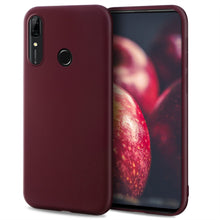 Carica l&#39;immagine nel visualizzatore di Gallery, Moozy Minimalist Series Silicone Case for Huawei P Smart Z and Honor 9X, Wine Red - Matte Finish Slim Soft TPU Cover
