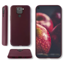 Load image into Gallery viewer, Moozy Minimalist Series Silicone Case for Xiaomi Redmi Note 9, Wine Red - Matte Finish Slim Soft TPU Cover
