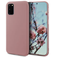 Carica l&#39;immagine nel visualizzatore di Gallery, Moozy Minimalist Series Silicone Case for Samsung S20 Plus, Rose Beige - Matte Finish Slim Soft TPU Cover
