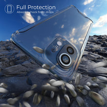 Carica l&#39;immagine nel visualizzatore di Gallery, Moozy Xframe Shockproof Case for Xiaomi Mi 11 - Transparent Rim Case, Double Colour Clear Hybrid Cover with Shock Absorbing TPU Rim
