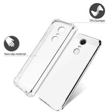 Carica l&#39;immagine nel visualizzatore di Gallery, Moozy Shock Proof Silicone Case for Xiaomi Redmi 5 Plus - Transparent Crystal Clear Phone Case Soft TPU Cover
