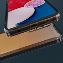 Cargar imagen en el visor de la galería, Moozy Xframe Shockproof Case for Samsung A13 4G - Black Rim Transparent Case, Double Colour Clear Hybrid Cover with Shock Absorbing TPU Rim
