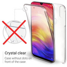 Carica l&#39;immagine nel visualizzatore di Gallery, Moozy 360 Degree Case for Xiaomi Redmi Note 7, Redmi Note 7 Pro - Transparent Full body Slim Cover - Hard PC Back and Soft TPU Silicone Front
