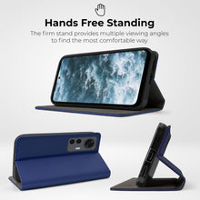 Lade das Bild in den Galerie-Viewer, Moozy Case Flip Cover for Xiaomi 12 and Xiaomi 12X, Dark Blue - Smart Magnetic Flip Case Flip Folio Wallet Case with Card Holder and Stand, Credit Card Slots, Kickstand Function
