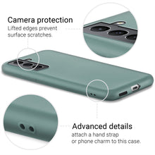 Cargar imagen en el visor de la galería, Moozy Minimalist Series Silicone Case for Samsung S21, Samsung S21 5G, Blue Grey - Matte Finish Slim Soft TPU Cover
