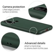 Load image into Gallery viewer, Moozy Lifestyle. Designed for Huawei P30 Lite Case, Dark Green - Liquid Silicone Cover with Matte Finish and Soft Microfiber Lining
