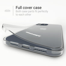Carica l&#39;immagine nel visualizzatore di Gallery, Moozy 360 Degree Case for iPhone 12 mini - Full body Front and Back Slim Clear Transparent TPU Silicone Gel Cover
