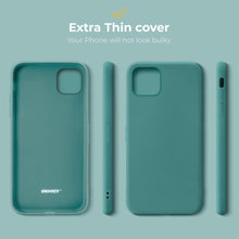 Ladda upp bild till gallerivisning, Moozy Minimalist Series Silicone Case for iPhone 11, Blue Grey - Matte Finish Slim Soft TPU Cover
