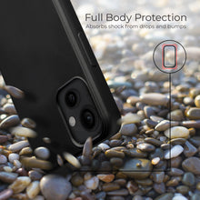 Załaduj obraz do przeglądarki galerii, Moozy Lifestyle. Silicone Case for iPhone 13 Mini, Black - Liquid Silicone Lightweight Cover with Matte Finish
