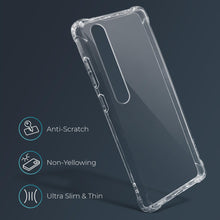 Load image into Gallery viewer, Moozy Shock Proof Silicone Case for Xiaomi Mi 10 and Xiaomi Mi 10 Pro - Transparent Crystal Clear Phone Case Soft TPU Cover
