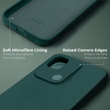 Load image into Gallery viewer, Moozy Lifestyle. Silicone Case for Xiaomi Redmi 10C, Dark Green - Liquid Silicone Lightweight Cover with Matte Finish and Soft Microfiber Lining, Premium Silicone Case
