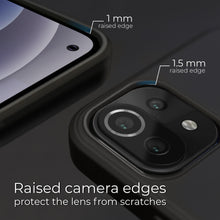 Charger l&#39;image dans la galerie, Moozy Lifestyle. Silicone Case for Xiaomi Mi 11 Lite 5G and 4G, Black - Liquid Silicone Lightweight Cover with Matte Finish
