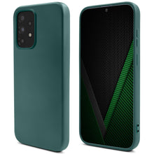 Load image into Gallery viewer, Moozy Lifestyle. Silicone Case for Samsung A33 5G, Dark Green - Liquid Silicone Lightweight Cover with Matte Finish and Soft Microfiber Lining, Premium Silicone Case
