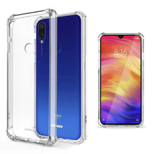 Załaduj obraz do przeglądarki galerii, Moozy Shock Proof Silicone Case for Xiaomi Redmi 7 - Transparent Crystal Clear Phone Case Soft TPU Cover
