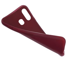 Charger l&#39;image dans la galerie, Moozy Minimalist Series Silicone Case for Samsung A20e, Wine Red - Matte Finish Slim Soft TPU Cover
