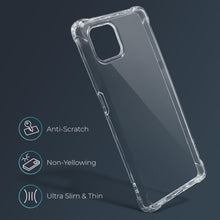 Cargar imagen en el visor de la galería, Moozy Shock Proof Silicone Case for iPhone 12 mini - Transparent Crystal Clear Phone Case Soft TPU Cover
