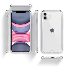 Afbeelding in Gallery-weergave laden, Moozy Shock Proof Silicone Case for iPhone 11 - Transparent Crystal Clear Phone Case Soft TPU Cover
