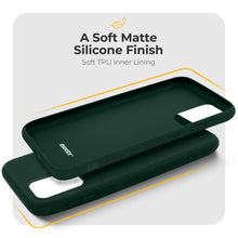 Carica l&#39;immagine nel visualizzatore di Gallery, Moozy Minimalist Series Silicone Case for Samsung S22 Ultra, Midnight Green - Matte Finish Lightweight Mobile Phone Case Slim Soft Protective TPU Cover with Matte Surface
