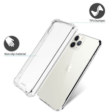 Cargar imagen en el visor de la galería, Moozy Shock Proof Silicone Case for iPhone 11 Pro - Transparent Crystal Clear Phone Case Soft TPU Cover
