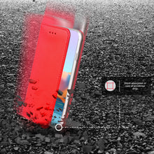 Carica l&#39;immagine nel visualizzatore di Gallery, Moozy Case Flip Cover for Xiaomi Redmi Note 10 Pro and Redmi Note 10 Pro Max, Red - Smart Magnetic Flip Case Flip Folio Wallet Case

