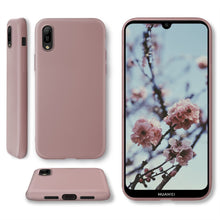 Ladda upp bild till gallerivisning, Moozy Minimalist Series Silicone Case for Huawei Y6 2019, Rose Beige - Matte Finish Slim Soft TPU Cover
