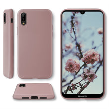 Carica l&#39;immagine nel visualizzatore di Gallery, Moozy Minimalist Series Silicone Case for Huawei Y6 2019, Rose Beige - Matte Finish Slim Soft TPU Cover
