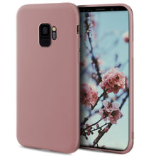 Load image into Gallery viewer, Moozy Minimalist Series Silicone Case for Samsung S9, Rose Beige - Matte Finish Slim Soft TPU Cover
