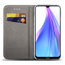 Afbeelding in Gallery-weergave laden, Moozy Case Flip Cover for Xiaomi Redmi Note 8T, Dark Blue - Smart Magnetic Flip Case with Card Holder and Stand
