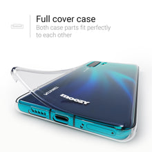 Charger l&#39;image dans la galerie, Moozy 360 Degree Case for Huawei P30 Pro - Full body Front and Back Slim Clear Transparent TPU Silicone Gel Cover
